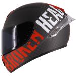 Broken Head Integralhelm BeProud Race Pro Carbon Rot + Schwarzes Visier"XL (61-62 cm)