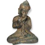 Silberne Asiatische Buddha Figuren aus Bronze 