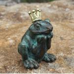 Goldene Froschkönig Deko Frösche aus Bronze 