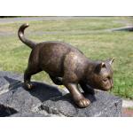 Thermobrass Katzenfiguren für den Garten aus Bronze 