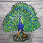 Bunte Deko-Vögel für den Garten aus Bronze 