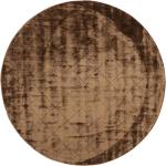 Reduzierte Braune Rugvista Runde Runde Teppiche 300 cm mit New York Motiv 