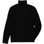 Reduzierte Schwarze Elegante Langärmelige BROOKS BROTHERS Rollkragen Kaschmir-Pullover aus Wolle für Herren Größe L für den für den Winter 