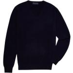 Reduzierte Blaue BROOKS BROTHERS V-Ausschnitt Kaschmir-Pullover aus Wolle Handwäsche für Herren Größe XS 