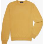 Gelbe BROOKS BROTHERS Kaschmir-Pullover aus Wolle Handwäsche für Herren Größe S 