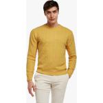 Reduzierte Gelbe BROOKS BROTHERS Rundhals-Ausschnitt Kaschmir-Pullover aus Wolle Handwäsche für Herren Größe S 