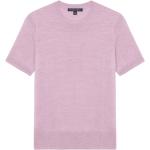 Reduzierte Pinke Kurzärmelige BROOKS BROTHERS Rundhals-Ausschnitt Wollpullover aus Wolle Handwäsche für Damen Größe M 