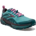Petrolfarbene Brooks Cascadia Trailrunning Schuhe für Damen Größe 16 