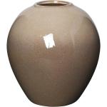 Taupefarbene 24 cm Runde Vasen & Blumenvasen 24 cm mit Kopenhagen-Motiv glänzend aus Keramik 