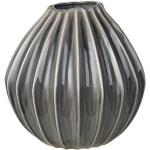 Braune Skandinavische 30 cm Runde Vasen & Blumenvasen 30 cm mit Kopenhagen-Motiv aus Keramik 