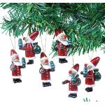Rote Erzgebirge Weihnachtsanhänger aus Holz 6-teilig 