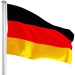 BRUBAKER Aluminium Fahnenmast inklusive Deutschlandflagge - Flaggenmast 6 m mit Erdhülse für Garten und Camping + Deutschland Flagge 150 x 90 cm