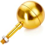 BRUBAKER Fahnenmast Spitze Kugel Gold aus Aluminium - Flaggenmast Kappe Wetterfest - Zubehör Aufsatz Fahnen Mast Topper für M12 Gewinde