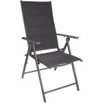 Anthrazitfarbene Brubaker Gartenstühle Metall mit verstellbarer Rückenlehne Breite 0-50cm, Höhe 100-150cm, Tiefe 50-100cm 