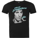 Schwarze Official Crown of Laurel Bruce Springsteen T-Shirts aus Baumwolle für Herren Größe L 