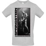 Graue Melierte Bruce Springsteen Rundhals-Ausschnitt T-Shirts für Herren Größe XXL für Festivals für den für den Winter 