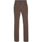 Braune Unifarbene Casual BRÜHL Stretch-Jeans mit Reißverschluss aus Baumwolle Handwäsche für Herren Größe XXL 