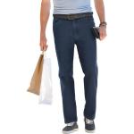 Dunkelblaue Unifarbene BRÜHL Straight Leg Jeans mit Reißverschluss für Herren Größe XXL 