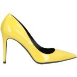 Reduzierte Gelbe Bruglia Pfennigabsatz High Heels & Stiletto-Pumps aus Leder für Damen Größe 39,5 