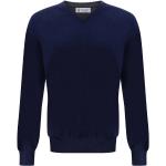 Reduzierte Blaue BRUNELLO CUCINELLI V-Ausschnitt Kaschmir-Pullover aus Wolle für Herren Größe XL 