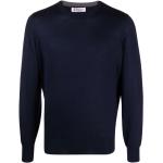 Reduzierte Hellblaue Langärmelige BRUNELLO CUCINELLI Kaschmir-Pullover aus Wolle für Herren Größe L 