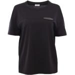 Reduzierte Schwarze Kurzärmelige BRUNELLO CUCINELLI T-Shirts aus Baumwolle für Damen Größe XS 