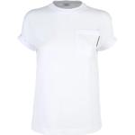 Weiße Sportliche Kurzärmelige BRUNELLO CUCINELLI T-Shirts für Damen Größe XL 