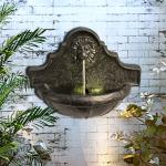 Reduzierte Schwarze Gartenbrunnen & Brunnen aus Kunstharz LED beleuchtet 