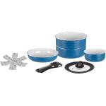 Blaue Brunner Runde Kochtopf-Sets aus Keramik 3-teilig 