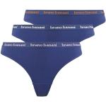 Marineblaue Sportliche Bruno Banani Damenstrings Größe XL 3-teilig 