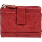 Rote Bruno Banani Damenportemonnaies & Damenwallets mit Reißverschluss aus Leder mit RFID-Schutz 