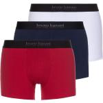 Rote Unifarbene Bruno Banani Herrenboxershorts aus Baumwollmischung Größe 3 XL 3-teilig 