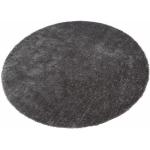 Bruno Banani Hochflor-Teppich »Dana«, rund, Höhe 30 mm, besonders weich durch Microfaser, Wohnzimmer, grau, grau