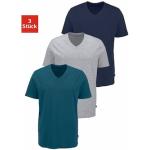 Marineblaue Melierte Bruno Banani T-Shirts aus Baumwolle für Herren Größe XXL 3-teilig 