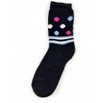 Schwarze Motiv Nachhaltige Thermo-Socken aus Wolle für Damen Größe 37 für den für den Winter 