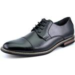 Schwarze Business Hochzeitsschuhe & Oxford Schuhe mit Schnürsenkel aus Leder atmungsaktiv für Herren Größe 40 