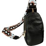 Reduzierte Schwarze Vintage Bodybags mit Reißverschluss mit Handyfach für Herren klein 