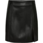 Schwarze Elegante Bruuns Bazaar Lederröcke mit Reißverschluss aus Leder für Damen Größe XXL 