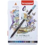 Bruynzeel Expression Farbstifte 12-teiliges Set in Dose, metallic, 8712079468422, metallisch