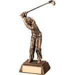 BRZ/Gold Kunstharz Stecker, "Zurück" Swing Golf Trophy – 10.5 in
