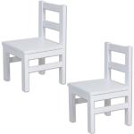 Bubema Kindersitzgruppe - aus Massivholz, als Stuhl, Tisch oder als Set, natur geölt oder weiß lackiert : Zwei Stühle : Weiß lackiert