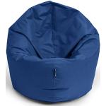 BuBiBag Sitzsack für Kinder und Jugendliche - Indoor und Outdoor Sitzkissen oder als Gaming Sitzsack, geliefert mit Füllung (100 cm Durchmesser, dunkelblau/Marine)