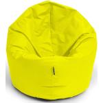 BuBiBag Sitzsack für Kinder und Jugendliche - Indoor und Outdoor Sitzkissen oder als Gaming Sitzsack, geliefert mit Füllung (100 cm Durchmesser, gelb)