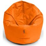 BuBiBag Sitzsack für Kinder und Jugendliche - Indoor und Outdoor Sitzkissen oder als Gaming Sitzsack, geliefert mit Füllung (100 cm Durchmesser, orange)