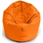 BuBiBag Sitzsack M - XXL 2-in-1 Funktionen mit Füllung Sitzkissen Bodenkissen Kissen Sessel BeanBag (100cm Durchmesser, orange)