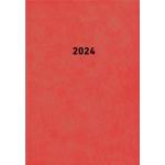 Buchkalender 1T/1S rot 2024