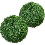 Grüne Runde Künstliche Sukkulenten aus Kunststoff 2-teilig 
