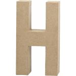 Buchstabe groß Pappmache H=20,5cm, H, 1 Stück