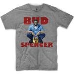 Graue Bud Spencer T-Shirts für Herren Größe L 