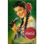 Buddel-Bini Versand Blechschild Nostalgieschild Coca Cola Reanimese Werbeschild Retro Reklame Schild
